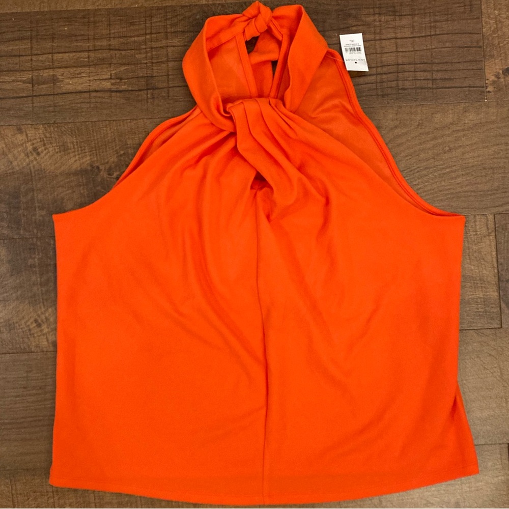 Ann Taylor Vibrant Orange Halter Blouse NEW w/ Tags Women’s XL